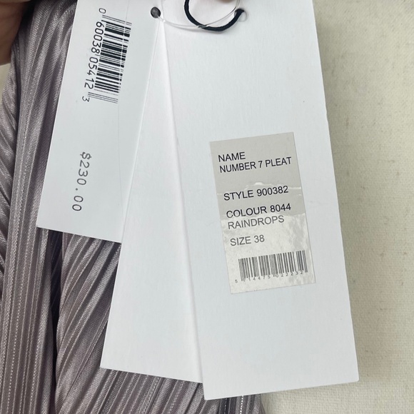 NWT ROTATE by Birger Christensen Raindrops Number 7 Pleat Midi Dress sz 8 - Picture 7 of 11